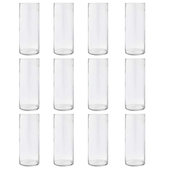 12 Pack: 12&#x22; Cylinder Glass Vase by Ashland&#xAE;
